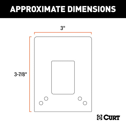 CURT 57204 - Connector Bracket Mount for 4 5 or 6-Way (Packaged)