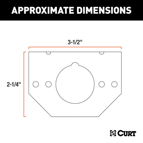 CURT 57207 - Connector Mounting Brackets for 4-Way/6-Way Round (12-Pack)