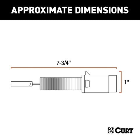 CURT 57225 - Electrical Adapter (4-Way Round Vehicle to 4-Way Flat Trailer Packaged)