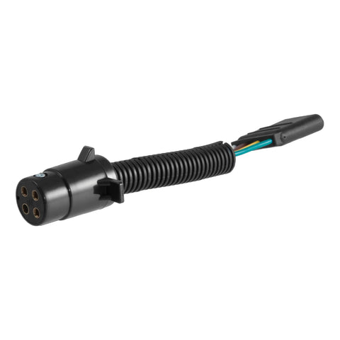 CURT 57225 - Electrical Adapter (4-Way Round Vehicle to 4-Way Flat Trailer Packaged)