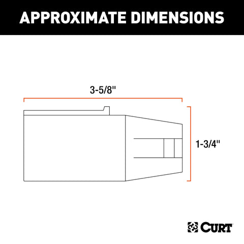 CURT 57241 - 7-Way RV Blade Vehicle-Side to 4-Way Flat Trailer Wiring Adapter