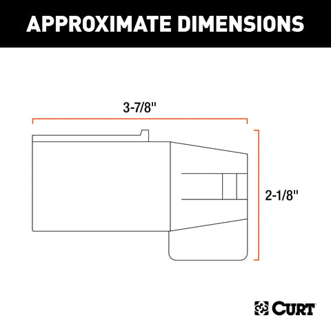 CURT 57250 - 7-Way RV Blade Vehicle-Side to 5-Way Flat Trailer Wiring Adapter
