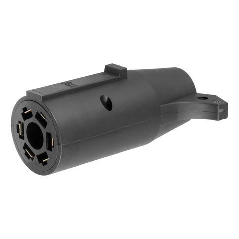 CURT 57261 - Adapter (7-Way RV Blade to 6-Way Round Trailer Center Pin Auxiliary Packaged)