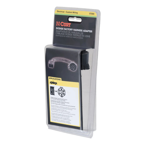 CURT 57300 - 8-Prong Factory Harness Adapter (Rectangular to USCAR Socket)