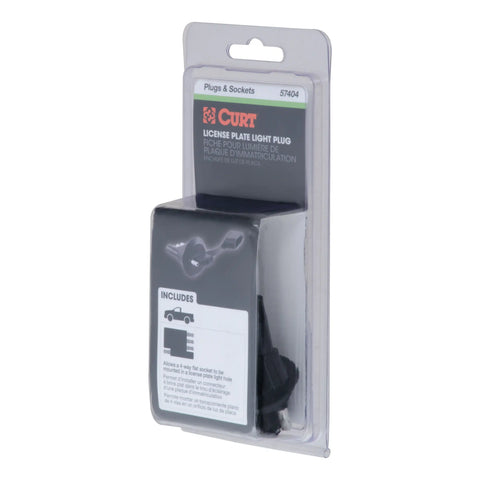 CURT 57404 - 4-Way Flat License Plate Light Plug Adapter (Packaged)