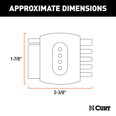 CURT 57505 - 5-Pin Flat Trailer Wiring Towing Vehicle Socket Tester