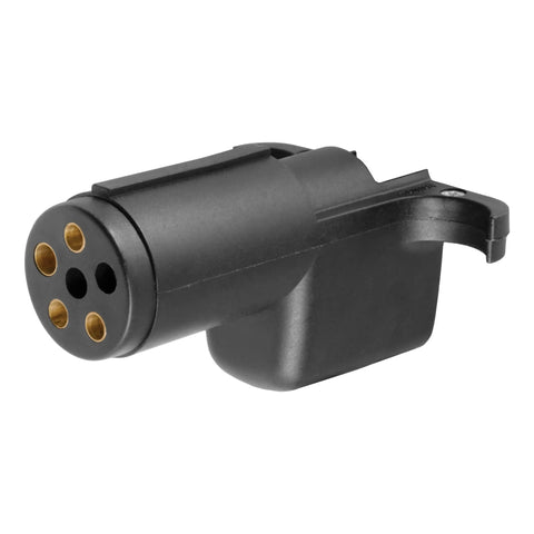 CURT 57620 - 6-Way Round Vehicle Side to 4-Way Flat Trailer Wiring Adapter