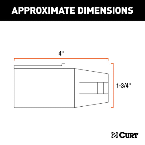CURT 57661 - Electrical Adapter (7-Way RV to 6-Round Trailer Center Pin Brake Packaged)