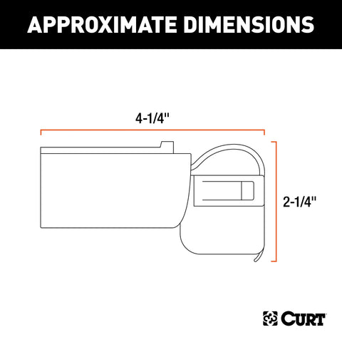 CURT 57724 - Adapter with Backup Alarm (7-Way RV Blade Vehicle to 4-Way Flat Trailer)