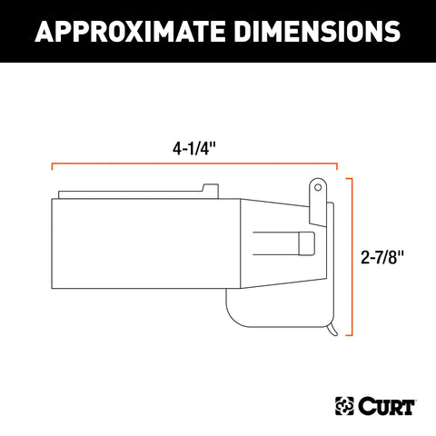 CURT 57726 - Adapter with Alarm (7-Way RV Blade to 6-Way Round Trailer Center Pin Auxiliary)