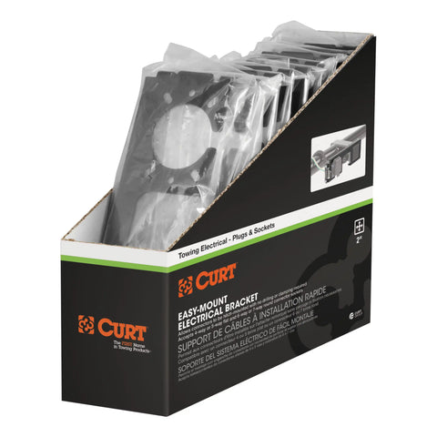 CURT 58000010 - Easy-Mount Wiring Brackets for 4 or 5-Flat/6 7-Round (2in. Receiver 10-Pack)