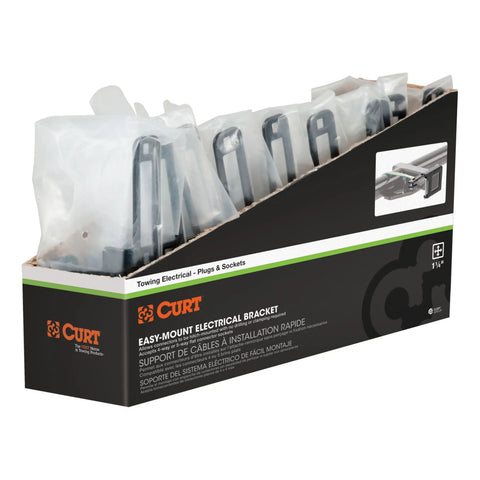 CURT 58002010 - Easy-Mount Wiring Brackets for 4 or 5-Way Flat (1-1/4in. Receiver 10-Pack)