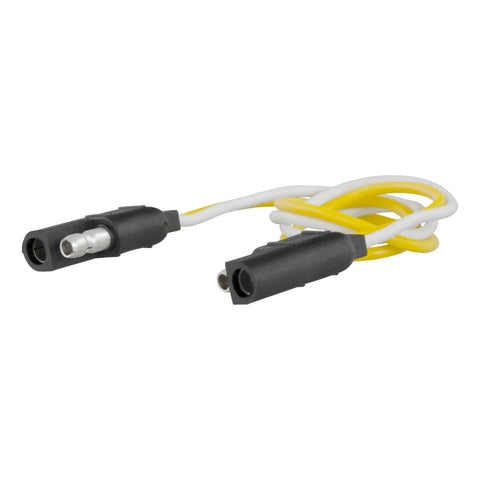 CURT 58021 - 2-Way Flat Connector Plug/Socket with 12in. Wires (Packaged)