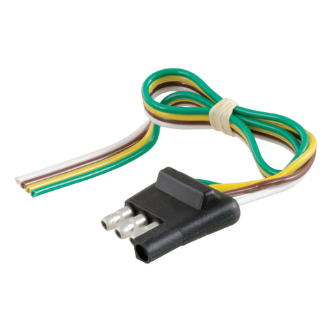 CURT 58030 - Trailer-Side 4-Pin Flat Wiring Harness with 12-Inch Wires