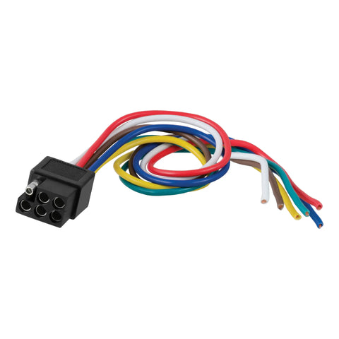 CURT 58035 - Vehicle-Side 6-Pin Square Trailer Wiring Harness with 12-Inch Wires