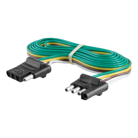 CURT 58051 - 4-Way Flat Connector Plug/Socket with 72in. Wires (Packaged)
