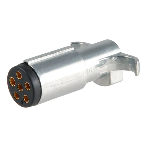 CURT 58080 - 6-Way Round Connector Plug (Trailer Side Diecast Metal)