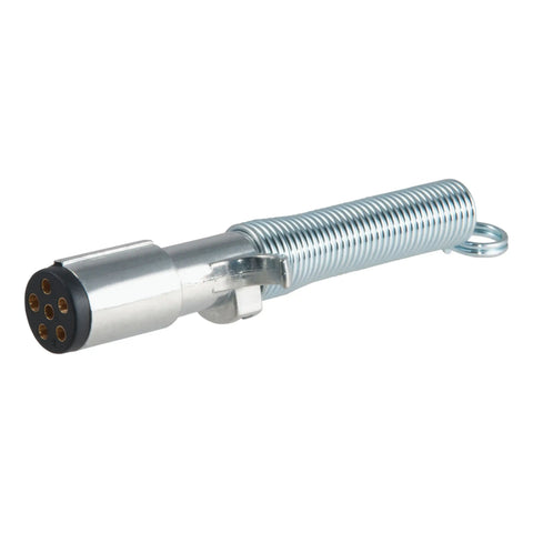 CURT 58083 - Trailer-Side 6-Pin Round Wiring Harness Plug with Spring