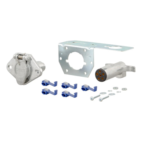 CURT 58093 - Vehicle-Side and Trailer-Side 6-Pin Round Wiring Harness Connectors