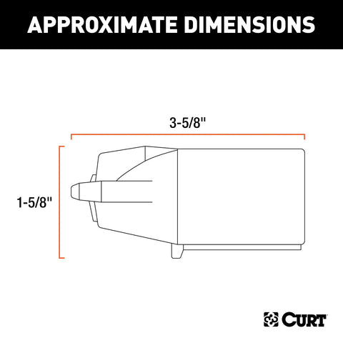 CURT 58140 - Trailer-Side 7-Pin RV Blade Wiring Harness Connector