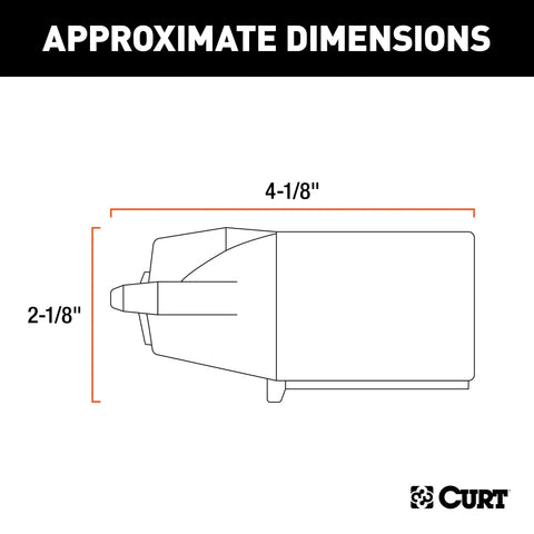 CURT 58145 - Heavy-Duty Trailer-Side 7-Pin RV Blade Wiring Harness Connector