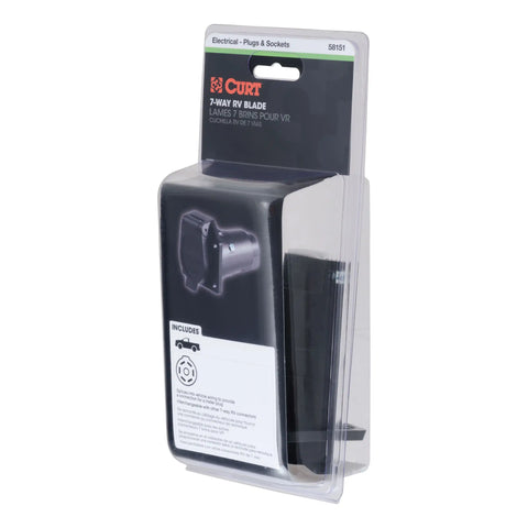 CURT 58151 - Vehicle-Side 7-Pin RV Blade Trailer Wiring Harness Connector