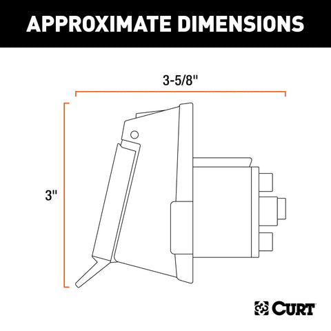 CURT 58170 - Vehicle-Side 7-Pin Round Trailer Wiring Harness Socket