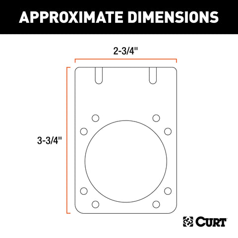 CURT 58230 - Connector Mounting Bracket for 7-Way RV Blade (Zinc)