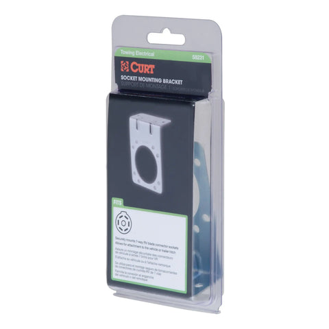 CURT 58231 - Connector Mounting Bracket for 7-Way RV Blade (Zinc Packaged)