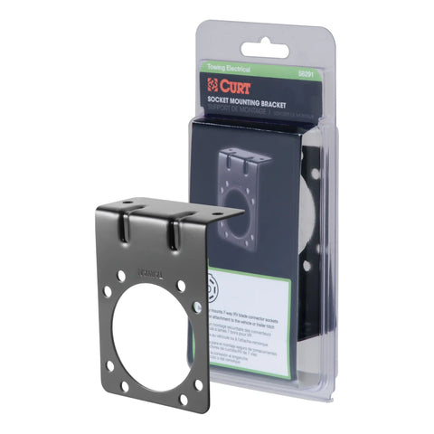 CURT 58291 - Connector Mounting Bracket for 7-Way RV Blade (Black Packaged)