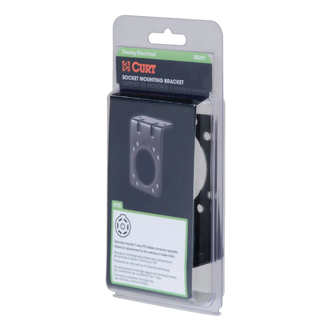 CURT 58291 - Connector Mounting Bracket for 7-Way RV Blade (Black Packaged)