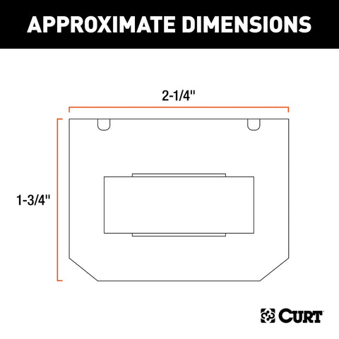 CURT 58303 - Vehicle-Side Trailer Wiring Harness Mounting Bracket for 5-Way Flat
