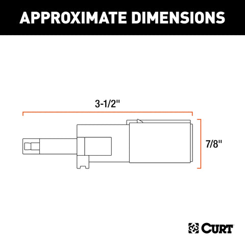CURT 58414 - 4-Pin Round Vehicle-Side to 4-Way Trailer Wiring Adapter