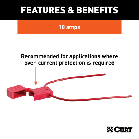 CURT 58470 - Splice-In Inline Fuse Holders 12-Pack