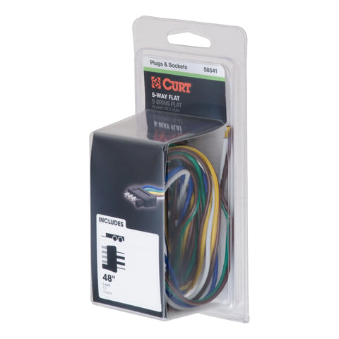 CURT 58541 - Trailer-Side 5-Pin Flat Wiring Harness with 48-Inch Wires