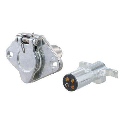 CURT 58671 - Vehicle-Side and Trailer-Side 4-Pin Round Wiring Harness Connectors