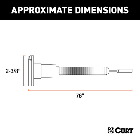 CURT 58980 - Dinghy Towing Electrical Adapter (4-Way Flat Vehicle to 7-Way RV Blade)