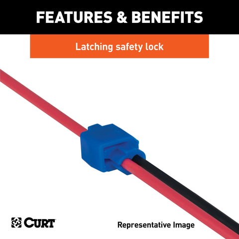 CURT 59905 - 12-10 Gauge White Scotch Snap Lock Wire Connectors 100-Pack