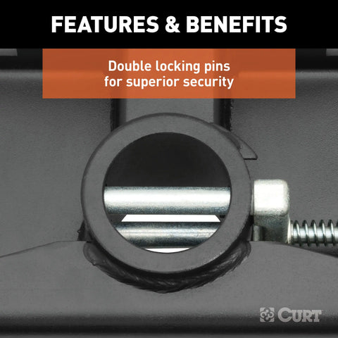 CURT 60611 - Double Lock EZr Gooseneck Hitch 2-5/16in. Ball 30K (Brackets Required)