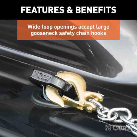 CURT 60617 - OEM Puck System Gooseneck Safety Chain Anchors Ram (30K)