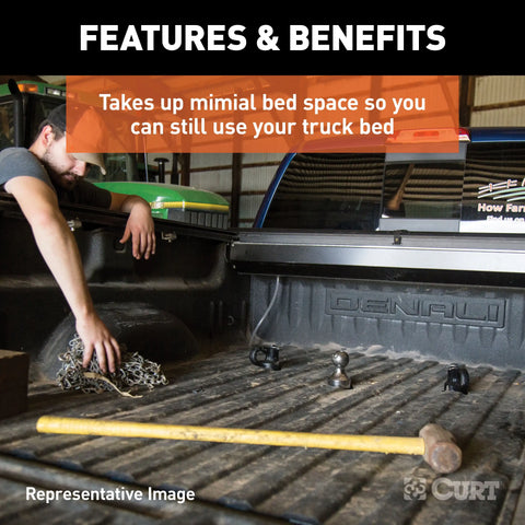 CURT 60618 - OEM Puck System 2-5/16in. Gooseneck Kit Ram (30K)