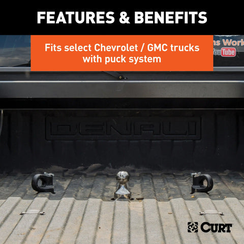 CURT 60627 - OEM Puck System 2-5/16in. Gooseneck Ball Ram (38K)