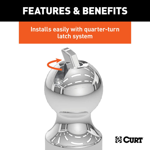 CURT 60628 - OEM Puck System 3in. Gooseneck Ball Chevrolet Ford GMC Nissan Ram (30K)