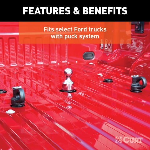 CURT 60639 - OEM Puck System 2-5/16in. Gooseneck Kit Chevrolet Ford GMC Nissan (38K)