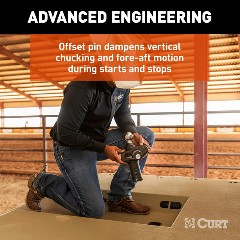 CURT 60654 - RockerBall 2-5/16-Inch Cushion Hitch Gooseneck Ball 30000 lbs
