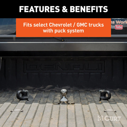 CURT 60692 - OEM Puck System 2-5/16in. Gooseneck Kit Chevrolet Ford GMC Nissan 30K