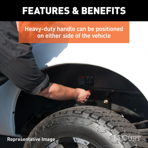 CURT 60730 - Double Lock Gooseneck Hitch Kit w/Brackets Select Dodge Ram 1500 Coil Springs