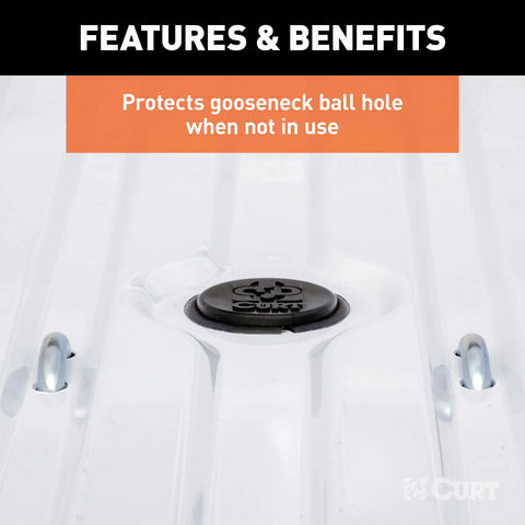 CURT 66155 - Replacement Black Rubber Gooseneck Hitch Cover