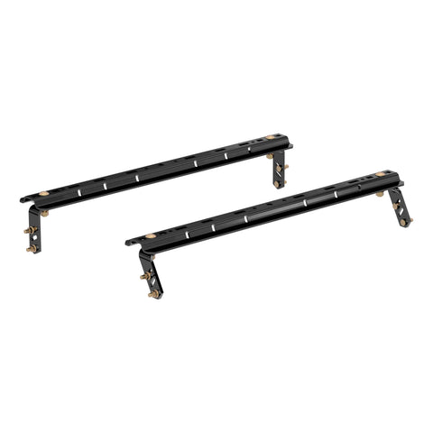CURT 16150 Universal 5th Wheel Base Rails, 25K (4-Bolt Mount, Gloss Black)