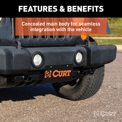 CURT 70102 - Custom Tow Bar Base Plate Select Jeep Wrangler JK